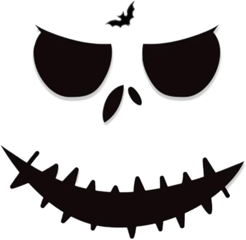 Black Ghost Window Clings 8pcs Halloween Door Wall Sticker Decoration Pumpkin Witch - Image 1